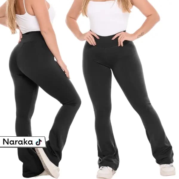 Calça Legging Flare Flanelada Leg Boca De Sino Bailarina Grossa Zero Transparência Cintura Alta Confortável Fitness Apertado