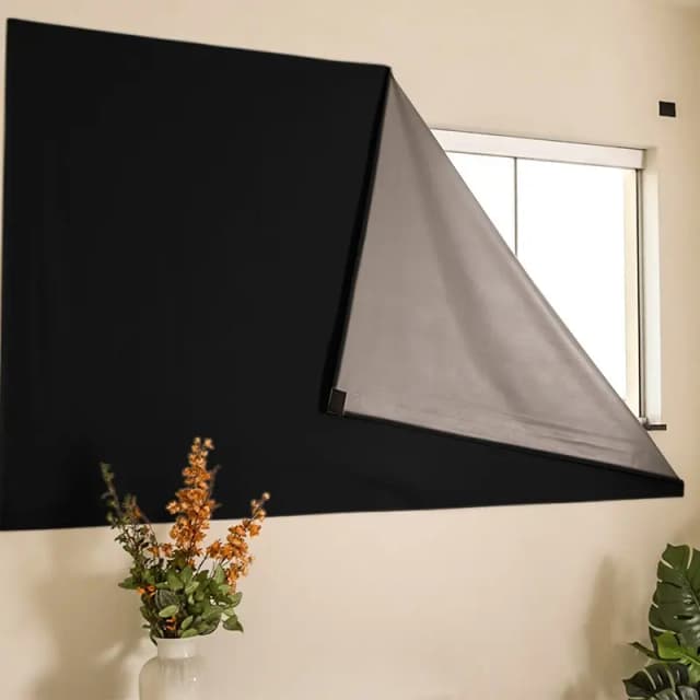 Cortina Painel Blackout com Velcro para Sala Quarto Cozinha Varias Cores