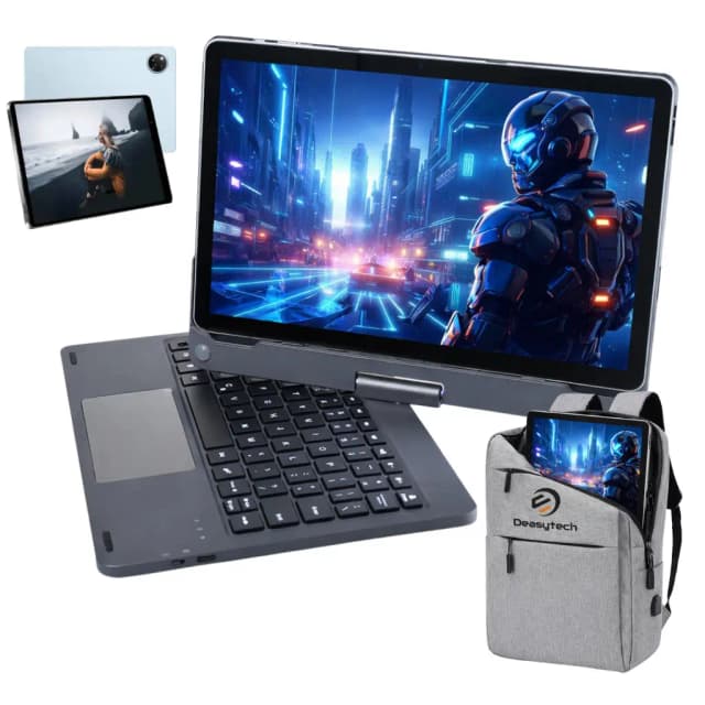Tablet Android E19 Capa Giratória 256gb Memória 12gb Ram 11' Polegadas Cor Azul + Mochila