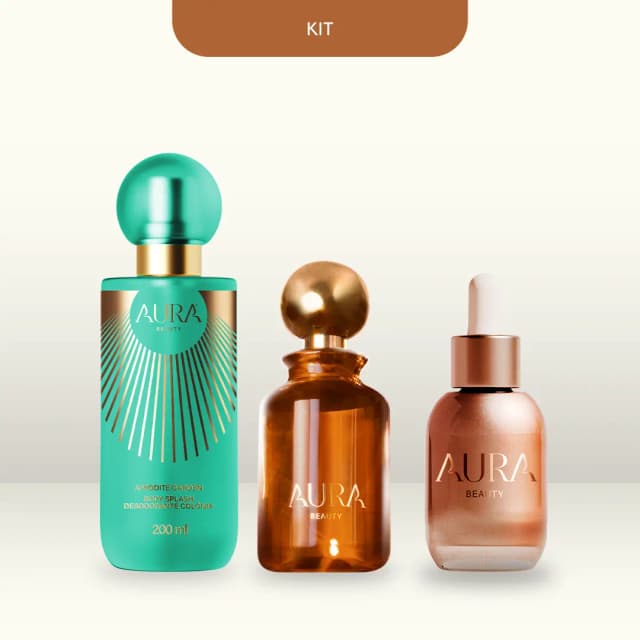 Kit Cheirosa: Body Splash Afrodite Garden 200ml + Perfume Secret Garden 100ml + Primer Iluminador 30ml