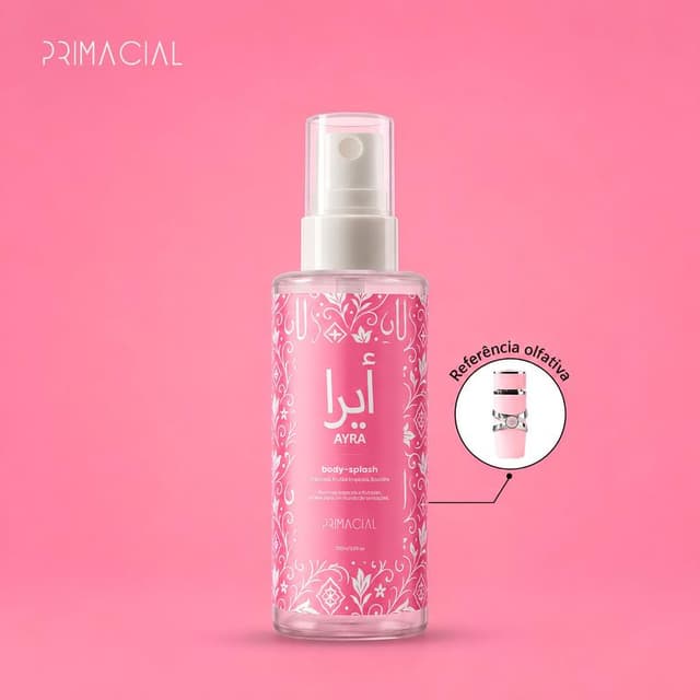 Body Splash Árabe Ayra 100ml by Primacial - Perfume Floral Gourmand