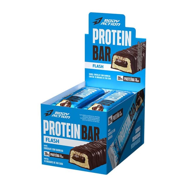 Bodyaction Protein Bar Flash - Caixa com 10 Barras de Proteína de 35g cada