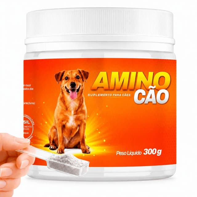Aminocao 300g 1 Pote - Suplemento para Cães com Probióticos, Aminoácidos, Vitaminas e Minerais