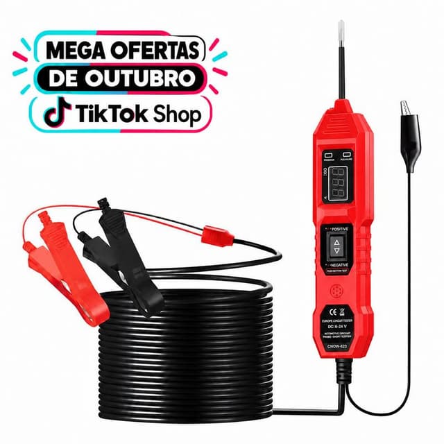 Testador de Circuito Automotivo 6-24V | Testa Tensão e Polaridade