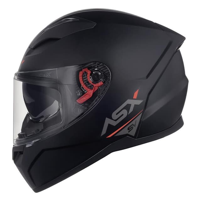 Capacete Moto ASX City SV Fosco Preto com Óculos Interno Viseira Clear Masculino
