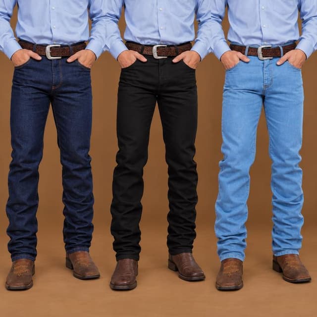 Kit 3/2/1 Calça Jeans Country Rodeio Masculina Qualidade Premium