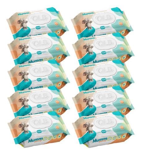 MUMM BABY Lenços Umedecidos - Kit 10 Pct - Caixa 1000un