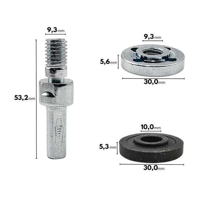 Haste Adaptador Disco Para Furadeira Parafusadeira Rosca M10