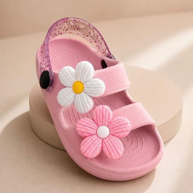 Sandália Infantil Menina Flores Leve Confortável Várias Cores