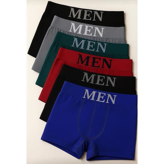 Kit ate 6 Cuecas Boxer Masculina Microfibra Adulto Confortável e Durável - Cores Variadas