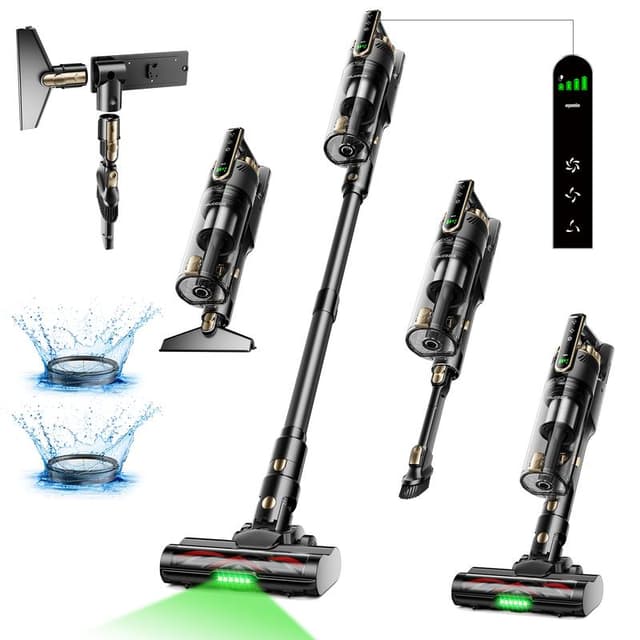 【2026 New Arrivals】Trucozie T550 Cordless Vacuum Cleaner, 40kPa Powerful Suction Smart Stick Vacuum with 50 Mins Runtime, 8-in-1 Lightweight Handheld/Upright Vacuum for Hardwood Floor, Carpet, Pet Hair & Car, Cordless Handheld Vacuum, Home Cleaning Tool