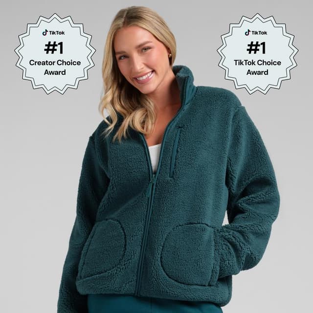 Comfrt | Teddy Full Zip Jacket| Plush High-Pile Jacket With Mock Neck & Full Zip