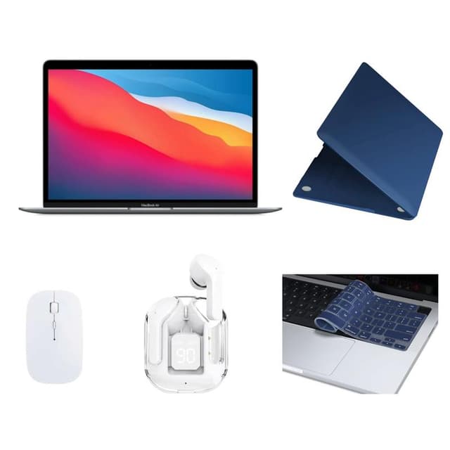 Refurbished Apple MacBook Air Laptop Bundle - Core i3 1.1GHz 8GB RAM 128GB SSD 13\" Space Gray MWTJ2LL/A (2020) | (Eco-Friendly Condition) 1-Year Warranty