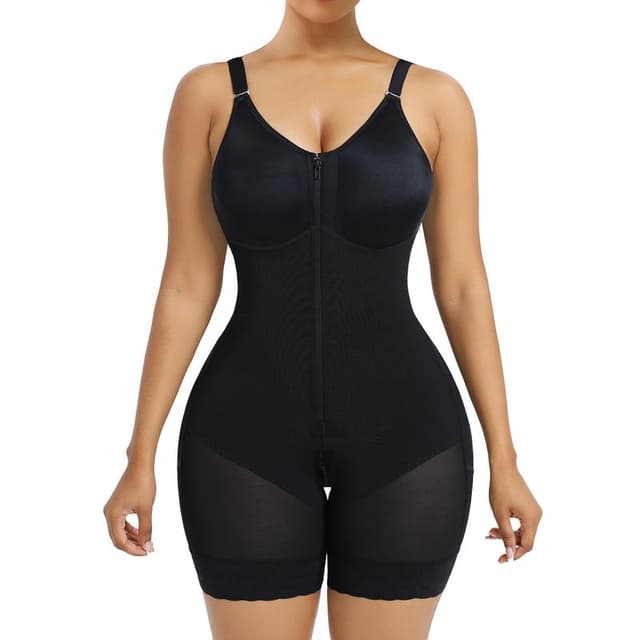 Women’s YIANNA Fajas Colombianas shapewear Tummy Control Butt Lifter Shaper with Zipper Crotch detachable shoulder strap Basic