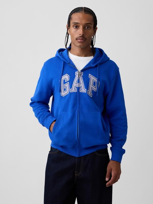 Gap Men's Adult VintageSoft Arch Logo Zip Hoodie