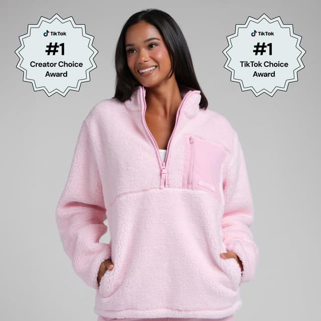 Comfrt | Teddy Half Zip | Plush High-Pile Pullover With Mock Neck & Half Zip