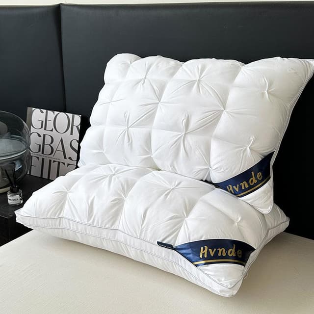 Queen Hotel Style Sleeping Pillow, Hypoallergenic Polyester Cover, Microfiber Fill Neck Support All Season Bedding