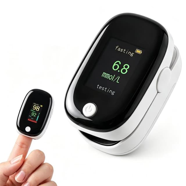 Non-invasive fingerstick blood glucose meter with results in 5 seconds—the perfect gift for your elders