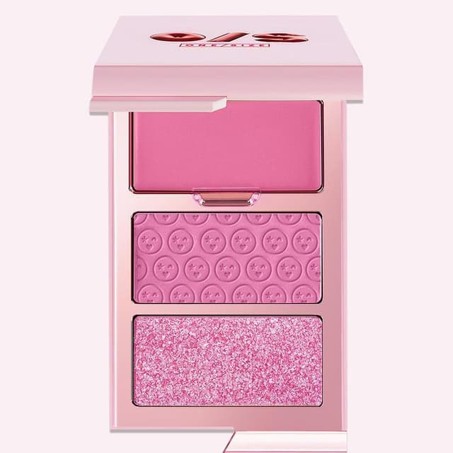 ONE/SIZE Cheek Clapper 3D Blush Trio Palette - Multi-Formula, Pigmented Blush Trio | Cream, Powder & Blush Highlighter for Ultra-Intense Color & Radiant Cheeks, how to apply blush