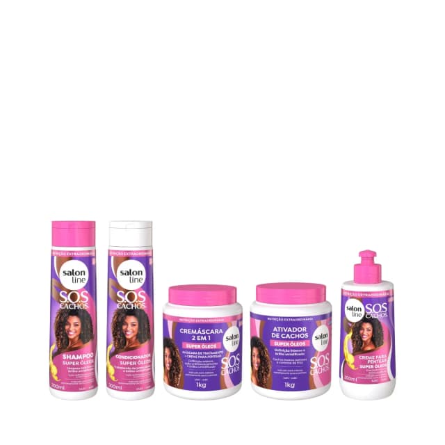Kit completo SOS Cachos Super Óleos Salon Line