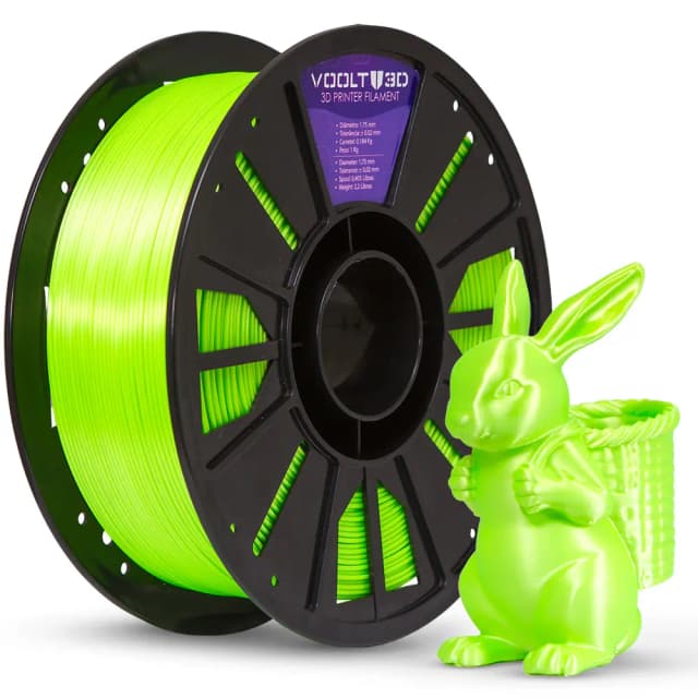 Filamento Pla Verde Neon Vsilk 1kg Voolt3D 1.75mm com High Speed