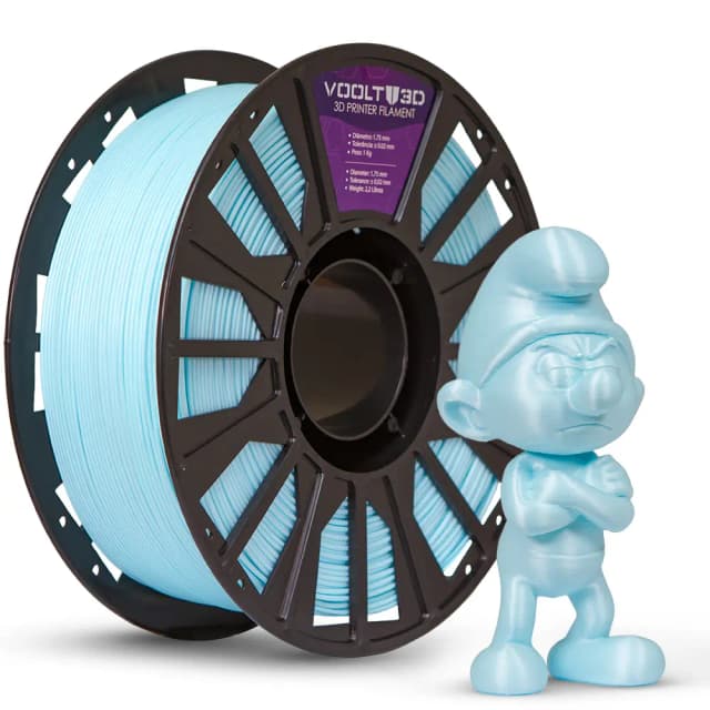 Filamento Pla Azul Macaron Velvet 1kg Voolt3D 1.75mm com High Speed