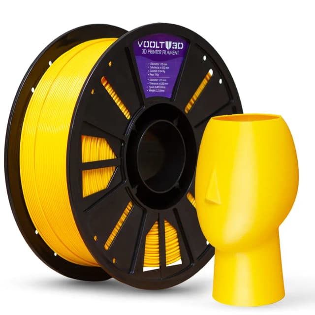 Filamento Petg HF Amarelo 1kg Voolt3D 1.75mm com High Speed