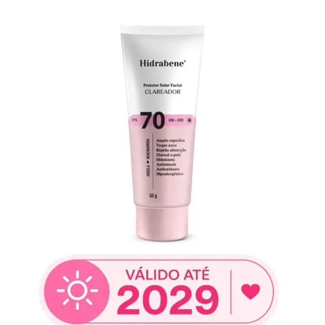 Hidrabene Protetor solar facial fps 70 Uniformizador