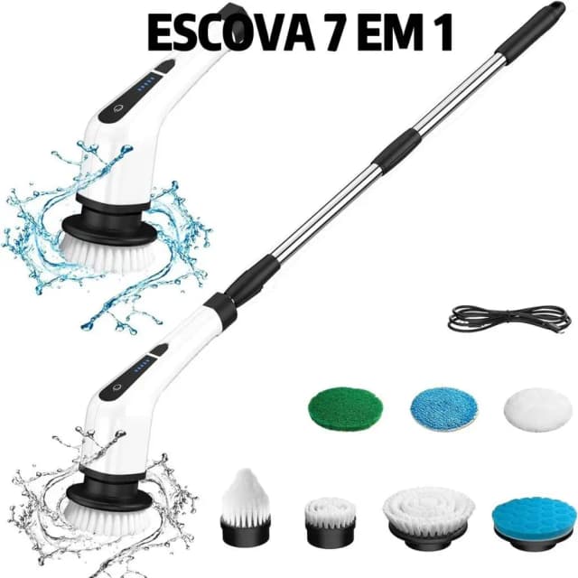 Escova De Limpeza Ajustável Janela Banheiro e Cozinha Ferramenta 7 em 1/ 9 em 1 Recarregável-BlackFridaydaTikTokShop