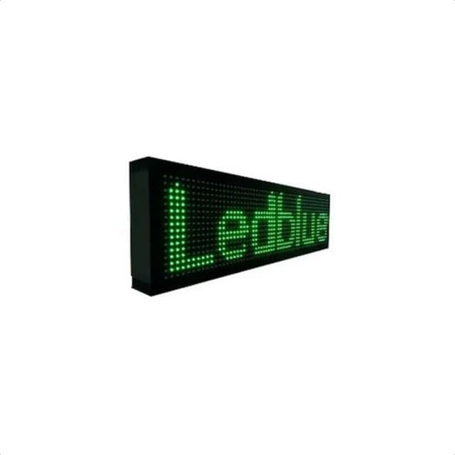 2 Painéis Letreiro Led 100x40 Externo Verde Wifi Temperatura