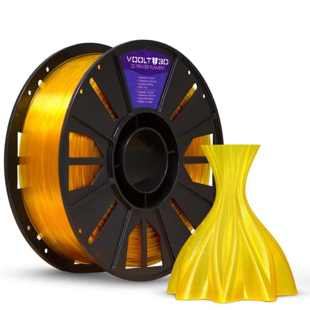 Filamento Petg 3d Hf Amarelo Ouro 1kg Translúcido