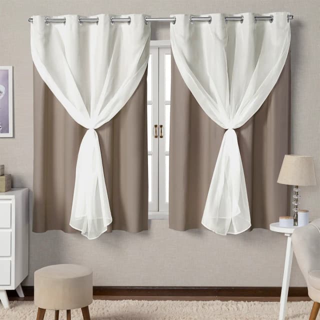 Cortina Blackout 2 Metros Com Voil Veda 100% A Luz 2,20x1,30