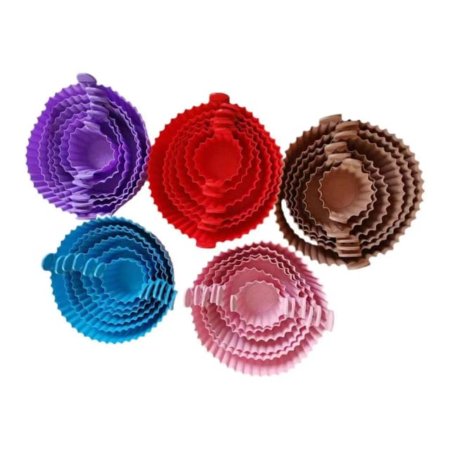 KIT 6 Forma De Silicone Air Fryer Assadeira Em Silicone Flexível Lavável Forno e Microondas