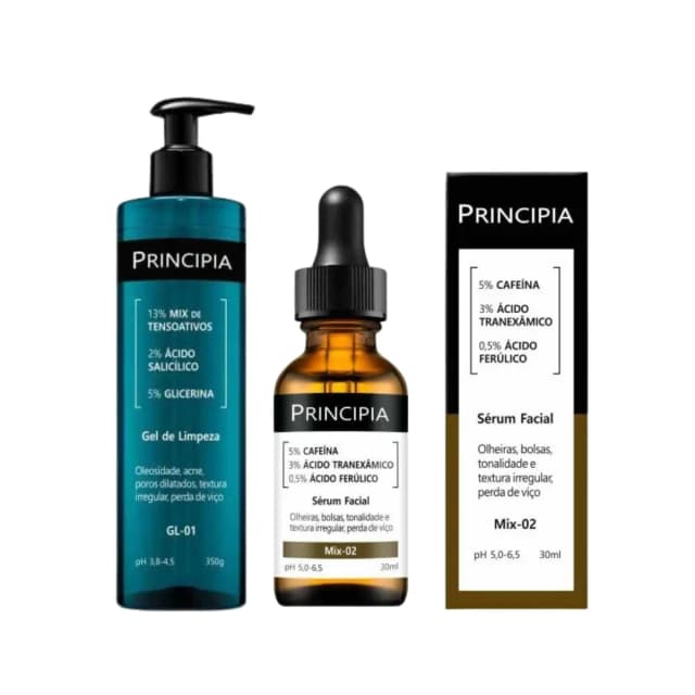 Kit Principia Clareador Gel GL-01 + Mix-02 Tranexâmico