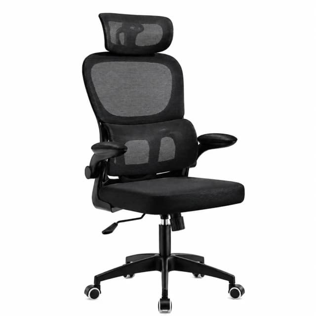 B-99% OFF-Cadeira Ergonômica (Nova Versão) com Mesh Respirável, Apoio Lombar e Cabeceira Ajustáveis, Maior e Mais Larga, Suporta até 200KG, Super Confortável para Longas Sessões, Design Refrescante com Excelente Ventilação