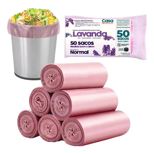 Sacos De Lixo Perfumado Lavanda Biodegradável Citronela Anti Odores