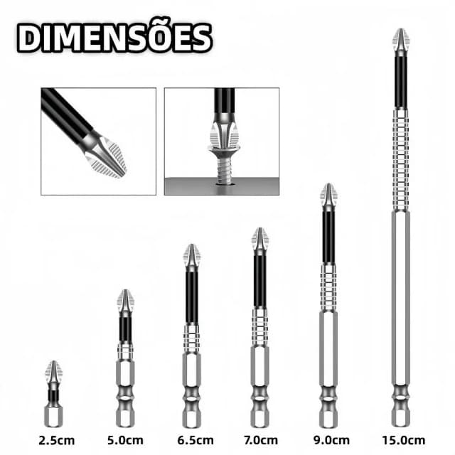 6 Pcs K5 De Bits De Chave De Fenda Magnética -Antiderrapantes Resistentes A Impactos Para Chaves Elétricas