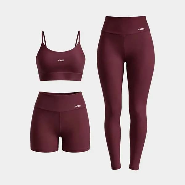Kit Conjunto Fitness Legging + Short + Top Alça Zero Transparência Arm