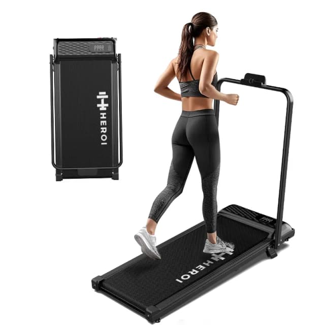 Esteira Inteligente HEROI, 1–14 km/h, 120kg, Bluetooth e Inclinação 10° Dobrável, Silenciosa e Sem Instalação