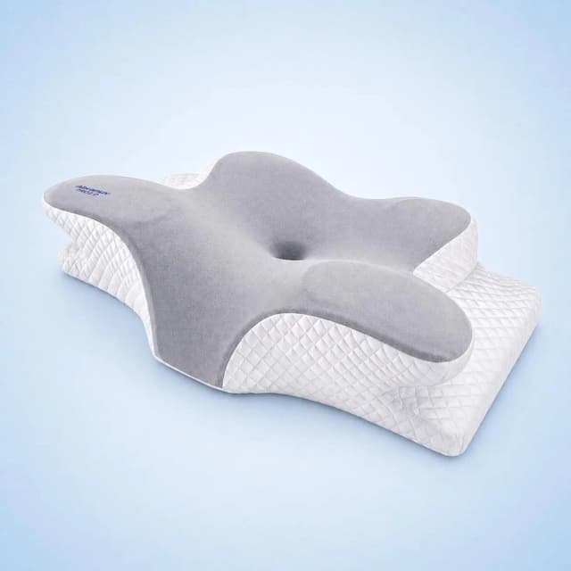 【Abranuv PRO2.0】Travesseiro Cervical ABRANUV, sono confortável, espuma de memória ergonômica sem odor, travesseiro ortopédico, ideal para dormir de lado, de costas e de bruços S-5431