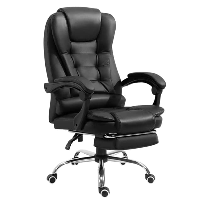 Cadeira Presidente Python Fly Giratória Reclinável Couro Sintético,Cadeira de escritório presidente, cadeira de home office com apoio para os pés e encosto ajustável