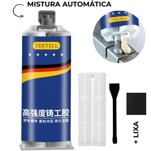 Cola para Metal AB Solda Fria Reparo Industrial Resistente ao Calor Ferro Aço Alumínio Adesiva