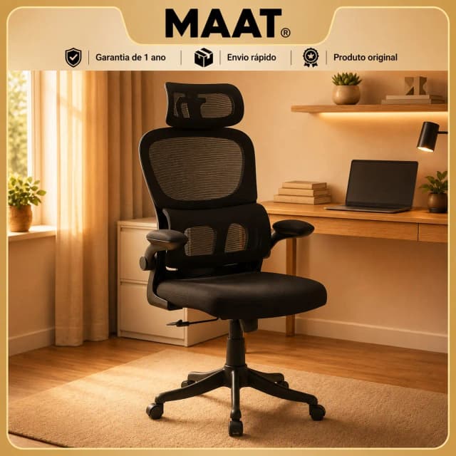 Cadeira De Escritório Presidente Ergonomica Lombar Regulavel Home Office 2