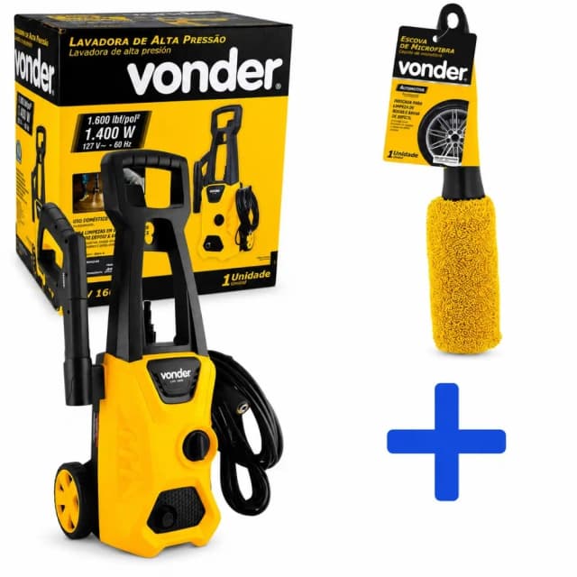 Kit Lavadora De Alta Pressão LAV1600 127V + Escova Microfibra Vonder