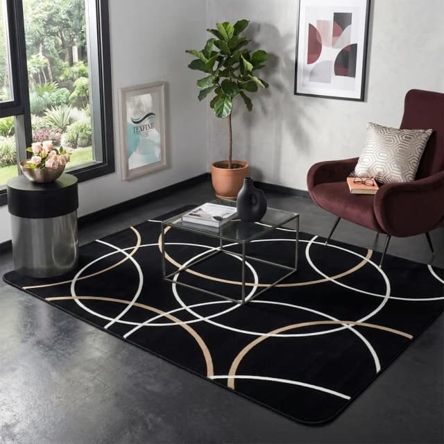 Tapete Sala Veludo Estampado Flannel 2,00x1,35 Metros Promoção