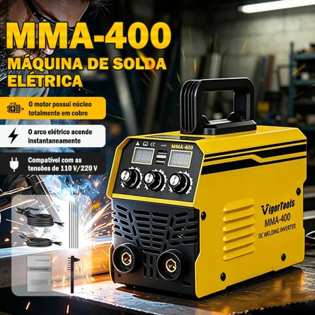 【NEW】MMA-400 110V/220V Máquina Solda Inversora Profissional Máquina De Solda Máquina de soldadura inversor digital profissional AM